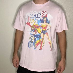Urban Outfitters Unisex Medium Pink Shirt - “Girls Rule” - Superhero - Comics